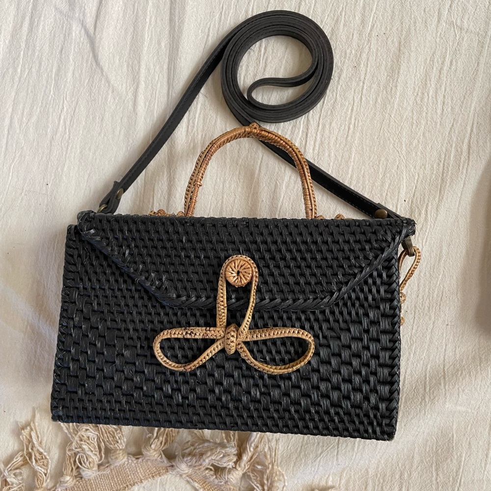 Anthropologie basket handbag